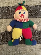 Vintage Spieluhr Clown ? rot/blau/grün/gelb 40 cm Melodie:Lullaby ? Wie Neu RAR