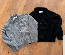 Anita Hass 2 Kaschmirpullover Cardigans schwarz grau Damen M L 38 Super Zustand