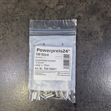 100 Stück Aderendhülsen unisoliert blank 10,0 mm²  Aderendhülse Länge 18mm