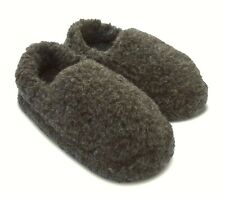 Hüttenschuhe, Hausschuhe  aus 100% Schafwolle, Lammwolle, Schaffell, Leder Sohle