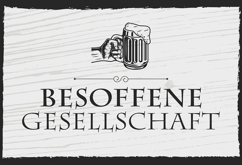 Blechschild 18x12 stammtisch - 18x12,