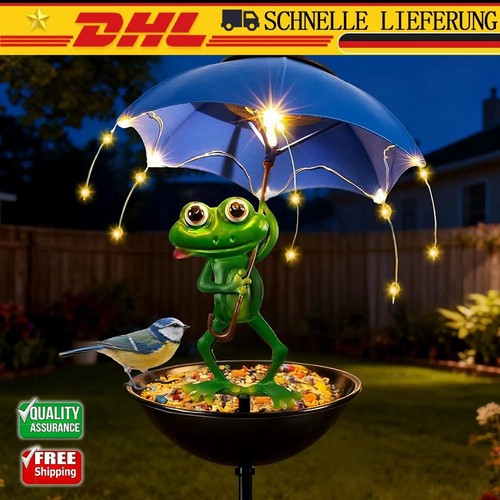 Solar frosch gartenfiguren mit - frosch,