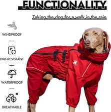 Rot Leichtgewicht Hund Regenmantel Winddicht Schneesicher Hundeweste Wasserdicht