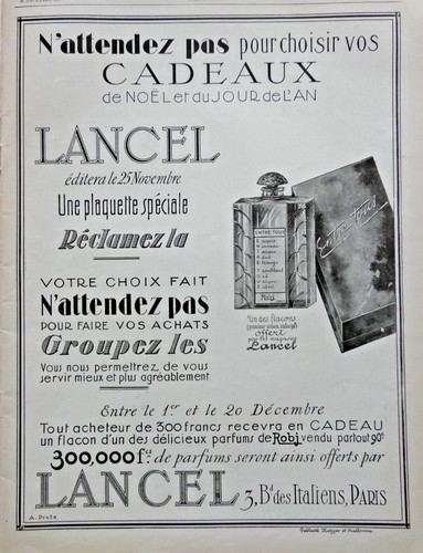 Pressewerbung 1927 lancel - pressewerbung,