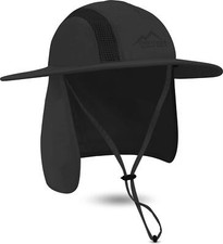 Buschhut Sonnenhut Outdoor Schlapphut mit Nackenschutz [UV-Schutz 40+] Sporthut