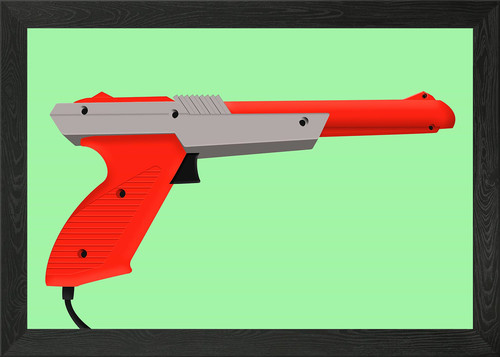 Nes zapper gerahmtes wandbild - nes,