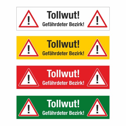 Pvc banner achtung tollwut - banner,