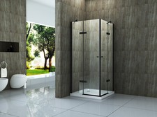 Duschkabine CANTO schwarz Glas