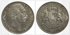 Königreich Bayern Maximilian II. König v. Bayern Vereinsthaler 1863 Silber Münze