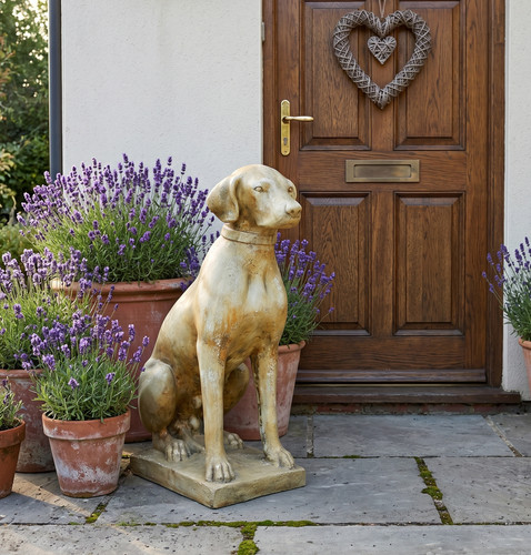 Steinfigur hund x 37 - 75,