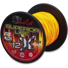 UNI CAT 12 X Superior Line 400m 0,37mm/36kg geflochtene Wallerschnur NEU