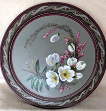 Wandteller floral bemalt