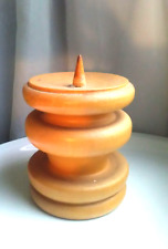 Kerzenständer -halter Leuchter Holz gedrechselt Handarbeit schwer antik Vintage