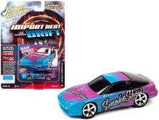 NISSAN 240SX - Custom - 1990 - blue / magenta - Johnny Lightning 1:64