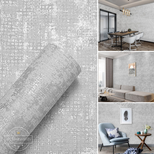 Betonoptik tapete silber - betonoptik,