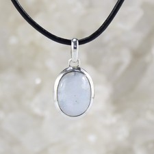 Budawi® Regenbogenmondstein Edelstein Schmuck Anhänger Kettenanhänger 925 Silber