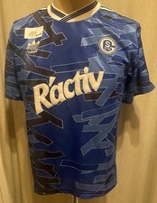 FC Schalke 04 Original Adidas Heim Trikot 1992/93 "Ráctiv" + Nr.15 Gr.S