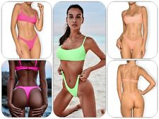 SeXy Mexico Beach Bikini Bademode brasilianisches Höschen Pink Neon Grün S M L