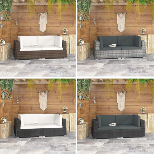 Ecksofa 2stk poly rattan - ecksofa, 2stk.poly