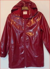 Damen Glanz Lack PU Regenjacke