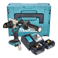 Makita DHP 492 RGJ Schlagbohrschrauber 18 V BL + 2x Akku 6 Ah + Lader + Makpac