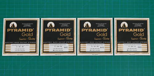 Pyramid gold flatwound - flatwound, 045-105