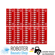 10x DIP-Schalter 8 polig Kodierschalter Schiebeschalter