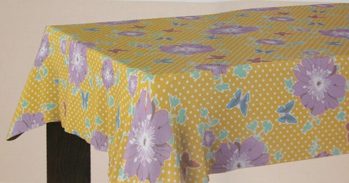 Abwaschbare tischdecke gelb - tischdecke,