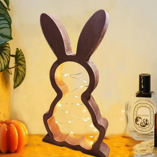 Led osterhase holz modern - led, holz,