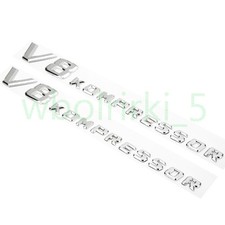 1 Paar Silber Chrome Badge V8