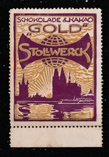 Reklamemarke STOLLWERCK Schokolade und Kakao, Köln