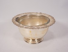 Vintage alter WM. A. Rogers englischer Tafelaufsatz versilbert mit Glaseinsatz