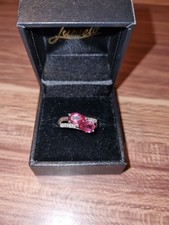 Juwelo Pinkfarbener Turmalin 925 Silber Ring Gr.53 Gebraucht