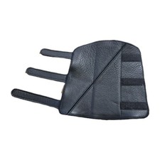 Leder Armschutz - Schwarz - Größe L - Handmade in German mit Industrieklett