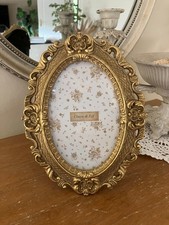 Bilderrahmen 10x15 cm Fotorahmen Oval Rahmen Antik Gold  Barock Antik 348S