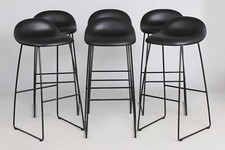 Gubi 3D Barhocker Leder gepolstert Kufengestell Sitzhöhe 78 cm neuwertig