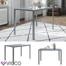 Esszimmertisch "Grand Metall" Grau, 120 x 70 x 75 cm, moderner Esstisch Vicco