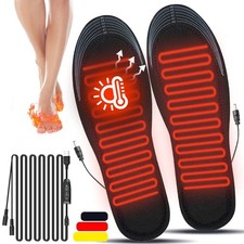 Beheizbare Einlegesohlen Thermosohlen Schuhheizung Schuheinlagen Winter USB NEU