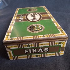 Blechdose Zigarren 1925 Art-Deco FINAS Gyscar Brasil Zigarrenkiste Erhaltung TOP