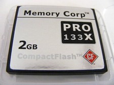 2GB Compact Flash Card ( 2 GB CF Karte ) Memory Corp gebraucht