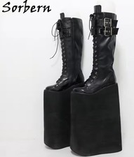 Extrem hohe Plateau Boots 40cm, Kunstleder, Einzelstück. Neu und ungetragen.