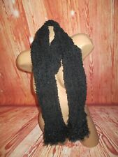 Kik Strickschal Chenilleschal mit glänzenden Enden schwarz Ungetragen
