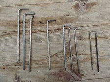 Innensechskant-Winkelschlüssel 9 Stück 4er bis 2er lang Stift-Inbus Chrom Vanadi