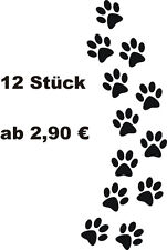 12 Katzenpfoten Pfoten Katze Aufkleber Auto Wandtattoo