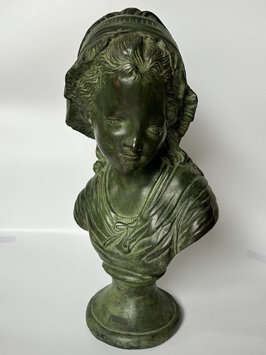Große bronze büste louise - bronze,
