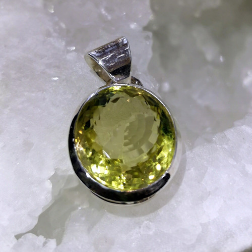 Anhänger mit lemon - , citrin