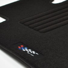 Logo Velours Autoteppiche Fußmatten für BMW 3er E90 Limousine ab Bj 2005 - 2011
