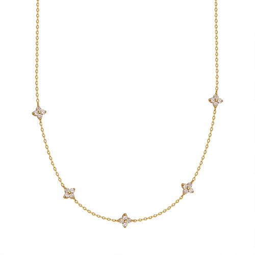 Halskette blumen sterling - blumen,