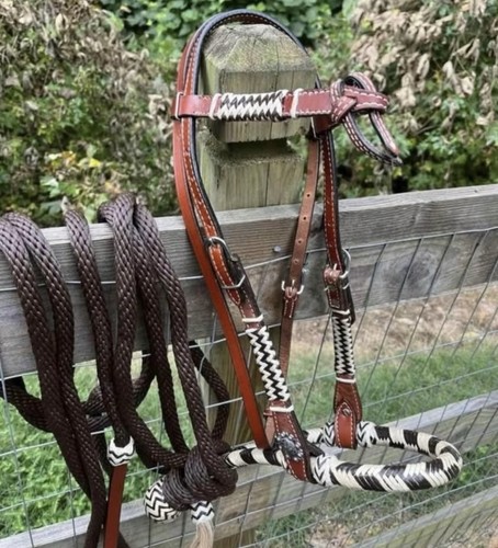 Bitless hackamore rawhide - hackamore,