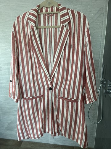 Damen blazer obersize rot - l/40,